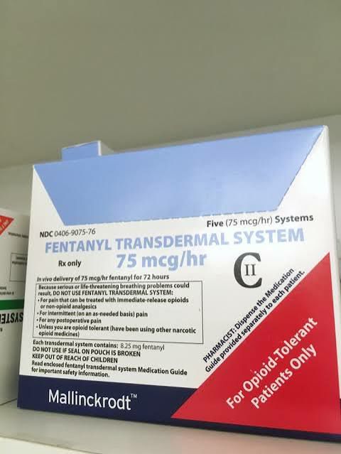 Parches de fentanilo 75 mg, 100 mg disponibles sin receta